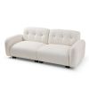 81.48 Modern Sofa Couch,3-Seater Teddy Sofa Sectional with wooden Legs for 3-4 Persons, Upholstered Deep Seat Love Seat Sofa Chaise for Living Room
