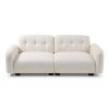 81.48 Modern Sofa Couch,3-Seater Teddy Sofa Sectional with wooden Legs for 3-4 Persons, Upholstered Deep Seat Love Seat Sofa Chaise for Living Room