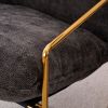 2 Chairs in 1 Box, Upholstered Hanging Armchair with Arm PocketsMetal frame, gold-plated craftsmanship