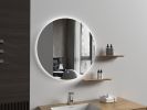 32" Wall-Mounted LED Round Mirror with Lights Wall Mounted LED Vanity Mirror with Anti-Fog 3000K BacklitLighted Mordern Makeup Mirror Circle Wall Mirr
