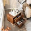 Modern Nightstand with 2 Drawers for Bedroom Living Room