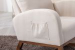 COOLMORE Rocking Chair, Modern Glider Chair, Recliner Armchair with Wood Legs and Side Pocket