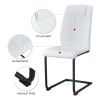 Modern dining chairs with faux leather upholstered seats - dining room chairs with metal legs, suitable for kitchen, living room, bedroom