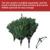 8FT PE/PVC Mixed Automatic Christmas Tree With Lights Xmas Decoration Light Up Holiday Season