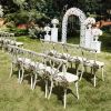 2pcs X- back Garden Plastic Folding Chair White