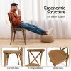 2pcs X- back Garden Plastic Folding Chair Farmhouse Brown