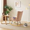 Rocking Chair with High Back Upholstered Rocking Chair Modern Rocking Chair for Living Room, Nursery and Bedroom