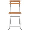 Folding Bistro Chairs 6 pcs Solid Wood Teak and Steel