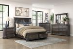 Elegant Mansion Queen Platform Bed with Footboard Storage USB Charging Ports Traditional Vintage Bedroom Furniture 1pc Espresso Finish