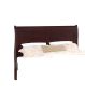 Louis Phillipe Brown Cherry Finish Twin Size Youth Panel Sleigh Bed Solid Wood Wooden Bedroom Furniture