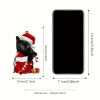 1pc,Acrylic Christmas Hat Cat,Unusual,Cheap,Scene Decoration,Room Decoration,Home Decoration, Indoor Decoration,Outdoor Decoration,Garden Decoration