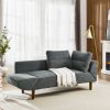 Convertible Futon Sofa Bed, Comfy Loveseat Sleeper Sofa with Adjustable Armrest, Strengthen Wood, Thick Padded Cushion