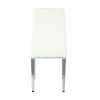 Modern simple light luxury dining chair White chair Home bedroom stool back PU electroplated chair legs (set of 2)