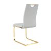 Modern Dining Chairs with Faux Leather Padded Seat Dining Living Room Chairs Upholstered Chair with gold Metal Legs Design for Kitchen, Living