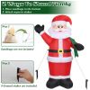 6.4ft Inflatable Christmas Giant Santa Claus Blow up Light up Santa Claus with LED Lights Gift Bag IPX4 Waterproof Christmas Outdoor Yard Lawn Holiday