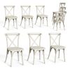 1pcs X- back Garden Plastic Folding Chair White