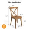 2pcs X- back Garden Plastic Folding Chair Farmhouse Brown