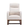 COOLMORE Rocking Chair, Modern Glider Chair, Recliner Armchair with Wood Legs and Side Pocket