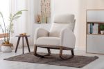 COOLMORE Rocking Chair, Modern Glider Chair, Recliner Armchair with Wood Legs and Side Pocket