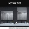 60x36 In. Aluminum Framed Rounded Rectangle Bathroom Wall Mirror, Matte Black Bathroom Vanity Mirror Farmhouse, Anti-Rust, Tempered Glass mirrors