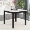 5-piece Counter Height Dining Table Set with One Faux Marble Top Dining Table and Four Velvet-Upholstered Chairs,Grey