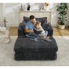 [NEW ARRIVED] 47.7'' Oversized Corduroy Chaise Longue with Ottoman, Deep Seat Reclining Chair Sofa, Comfy Thicked Upholstered Pad Chair
