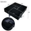 ON-TREND Unique Design Coffee Table with 4 Hidden Storage Compartments, Square Cocktail Table with Extendable Sliding Tabletop