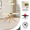 Table and chair set, large modern minimalist rectangular dining table, 0.39 inch imitation marble countertop, wood metal table legs