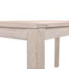 Outdoor Dining Set Patio Dining table and Chairs with Rattan Backrest and Removable Cushions for Patio and Backyard, White Washed