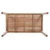 Outdoor Dining Set Patio Dining table and Chairs with Rattan Backrest and Removable Cushions for Patio and Backyard, White Washed