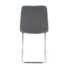 Modern simple light luxury dining Dark Grey chair home bedroom stool back student desk chair metal leg (silver) (set of 2)