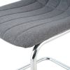 Modern simple light luxury dining Dark Grey chair home bedroom stool back student desk chair metal leg (silver) (set of 2)