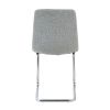 Modern simple light luxury dining Light Grey chair home bedroom stool back student desk chair metal leg (silver)(set of 2)