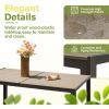 7 Pieces Patio Dining Set Outdoor Furniture With 6 Stackable Textilene Chairs And Large Table For Yard, Garden, Patio Furniture