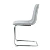Modern simple light luxury dining Light Grey chair home bedroom stool back student desk chair metal leg (silver)(set of 2)