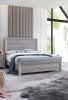 Rustic 1Pc Wooden Bedroom Furniture Queen Size Panel Bed Gray Finish Contemporary Style
