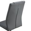 Modern dining chair with faux leather cushioned seats - dining chair with metal legs, suitable for kitchen, living room, bedroom