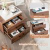 Modern Nightstand with 2 Drawers for Bedroom Living Room