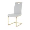 Modern Dining Chairs with Faux Leather Padded Seat Dining Living Room Chairs Upholstered Chair with gold Metal Legs Design for Kitchen, Living