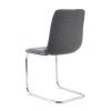 Modern simple light luxury dining Dark Grey chair home bedroom stool back student desk chair metal leg (silver) (set of 2)