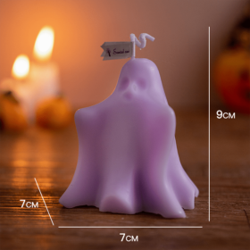 Light Ghost Tea Lights Halloween Party Candles (Color: PURPLE)