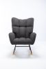 Rocking Chair, Soft Teddy Velvet Fabric Rocking Chair for Nursery