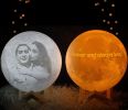 ZK20 Customized Photo Moon Lamp Personalized Kids Wife's Gifts Night Light USB Charging Tap Control 2/3 Colors Lunar Light