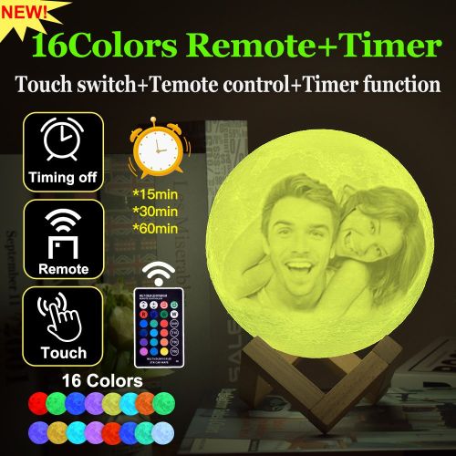 ZK20 Customized Photo Moon Lamp Personalized Kids Wife's Gifts Night Light USB Charging Tap Control 2/3 Colors Lunar Light ZK20 Customized Photo Moon Lamp Personalized Kids Wife's Gifts Night Light USB Charging Tap Control 2/3 Colors Lunar Light