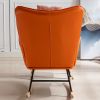 35.5 inch Rocking Chair, Reading Chair, Balcony Chair,Soft Houndstooth Fabric Leather Fabric Rocking Chair for Nursery