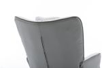 35.5 inch Rocking Chair, Soft Houndstooth Fabric Leather Fabric Rocking Chair for Nursery