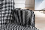 35.5 inch Rocking Chair, Soft Houndstooth Fabric Leather Fabric Rocking Chair for Nursery