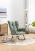 Rocking Chair, Soft Teddy Velvet Fabric Rocking Chair for Nursery