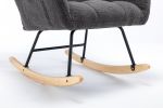 Rocking Chair, Soft Teddy Velvet Fabric Rocking Chair for Nursery