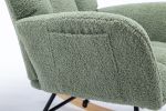 Rocking Chair, Soft Teddy Velvet Fabric Rocking Chair for Nursery